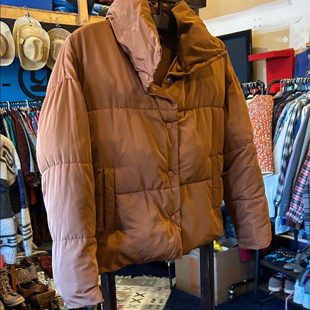 Free People Rust Puffer Jacket - Picture 4 of 8